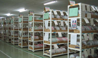 Shelves in library